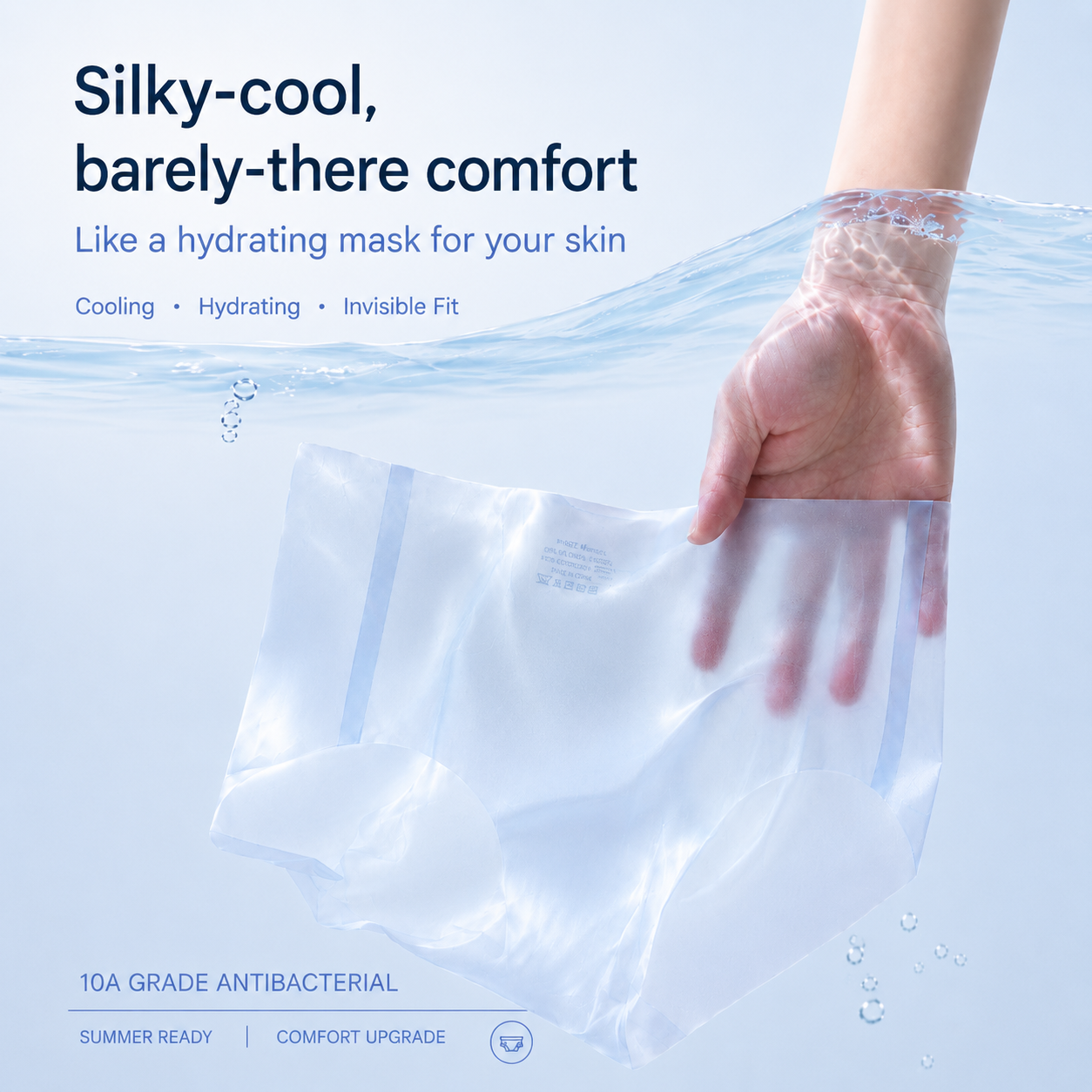Ice Silk Seamless Disposable Underwear for Women
